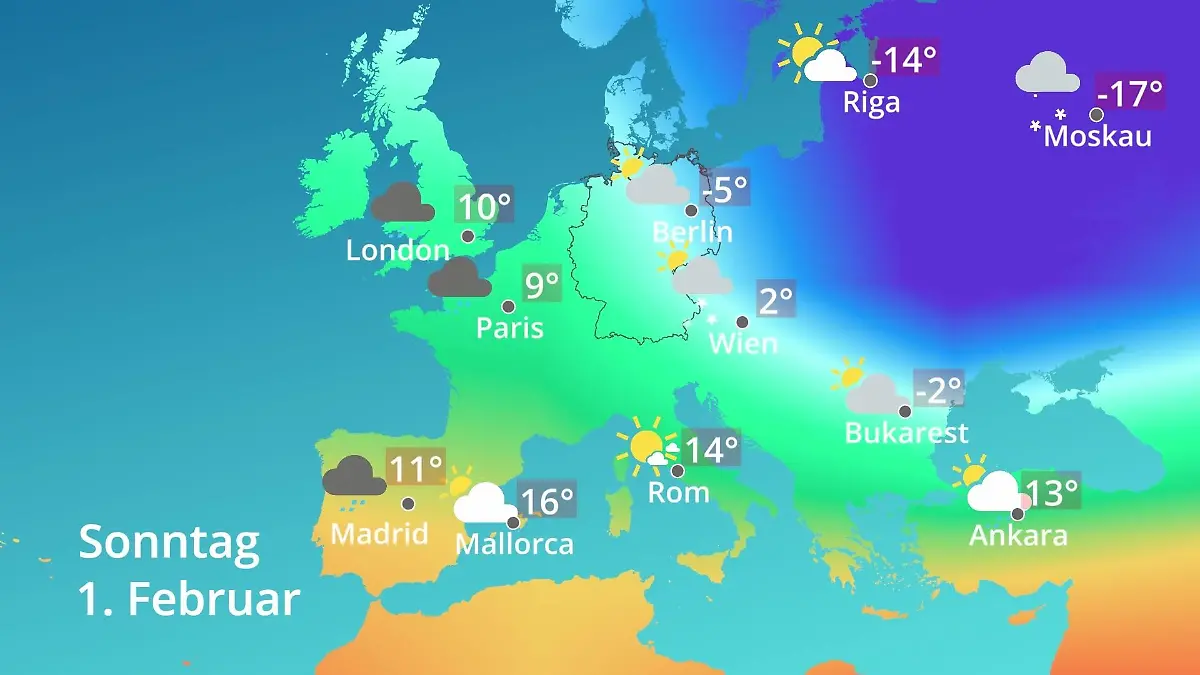 Europa: Wie wird das Wetter? Prognose: Temperaturen von Spanien bis zur Türkei