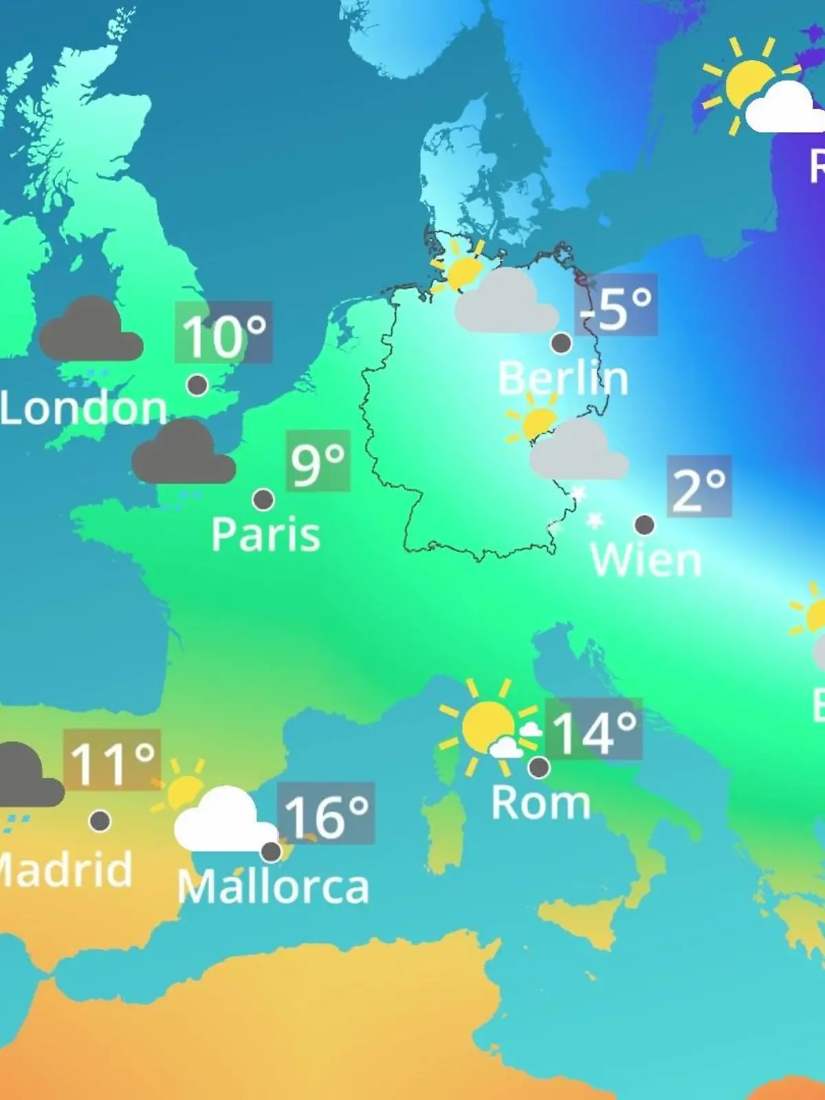 Bild zu: "Europa: Wie wird das Wetter?"