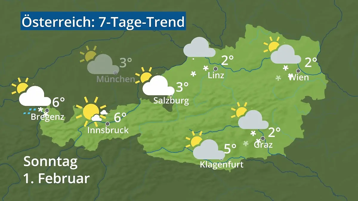 Österreich: Wie wird das Wetter? Video 7-Tage-Trend: Wien, Salzburg, Innsbruck