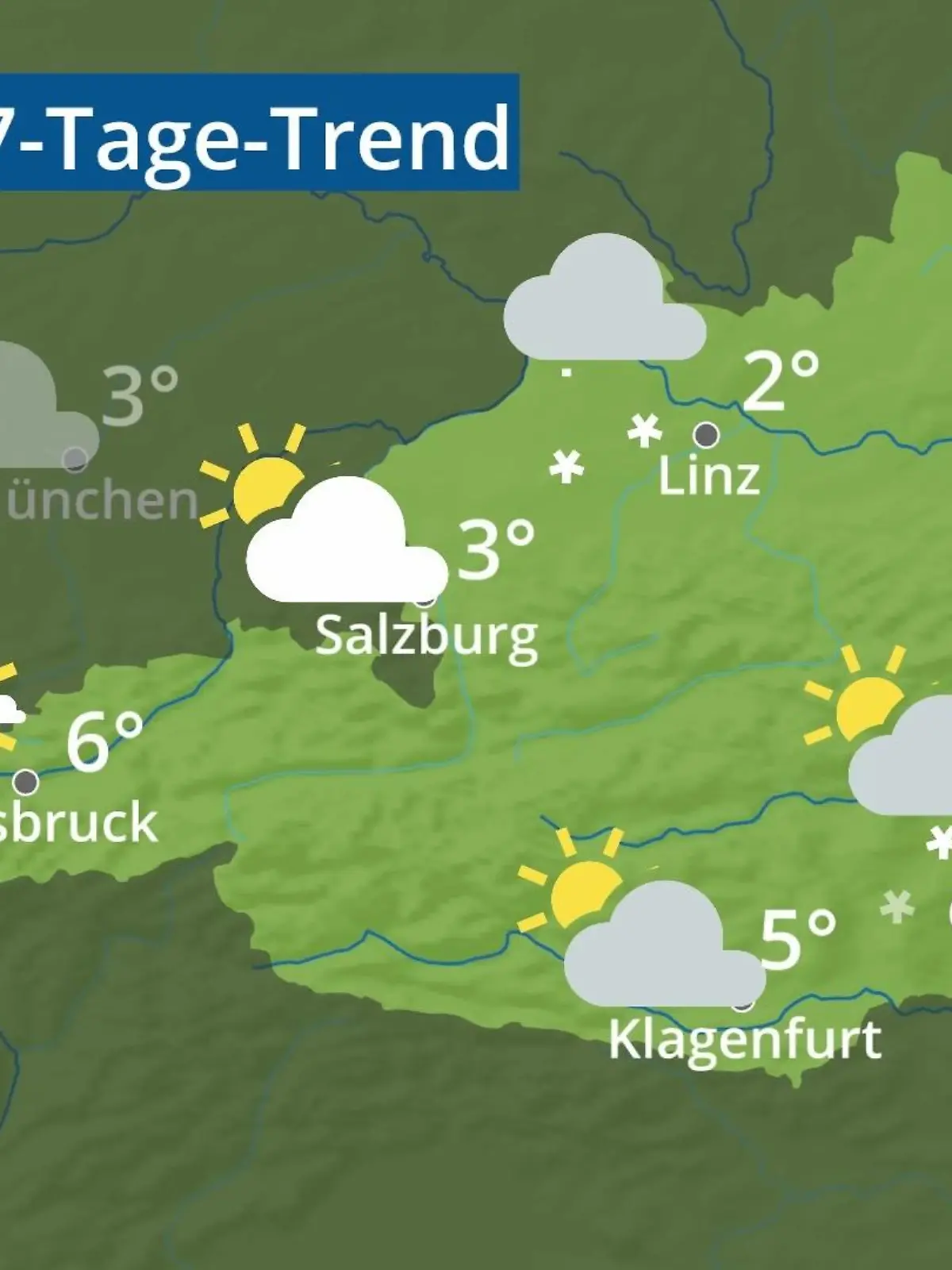 Bild zu: "Österreich: Wie wird das Wetter?"