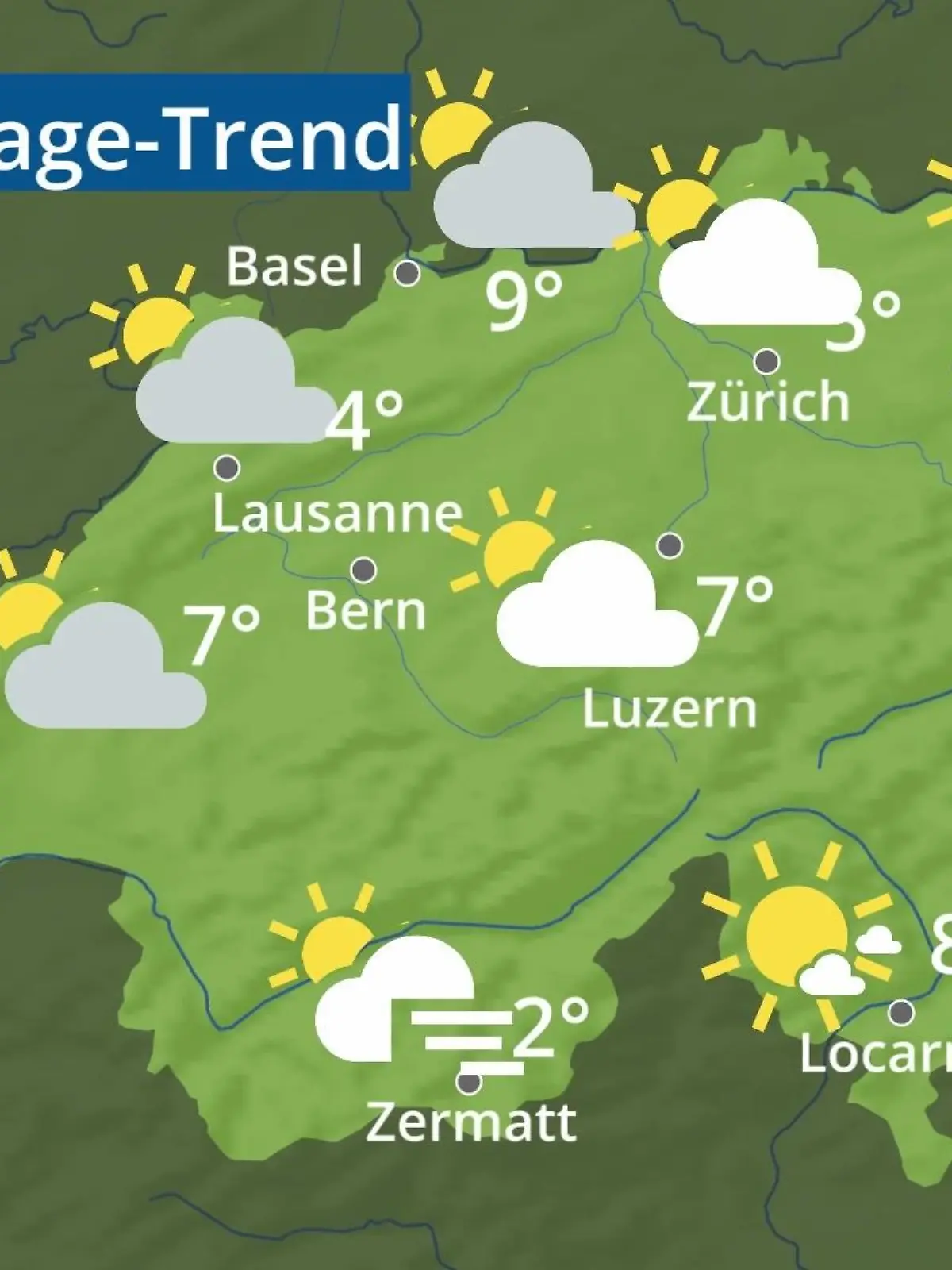 Bild zu: "Schweiz: Wie wird das Wetter?"
