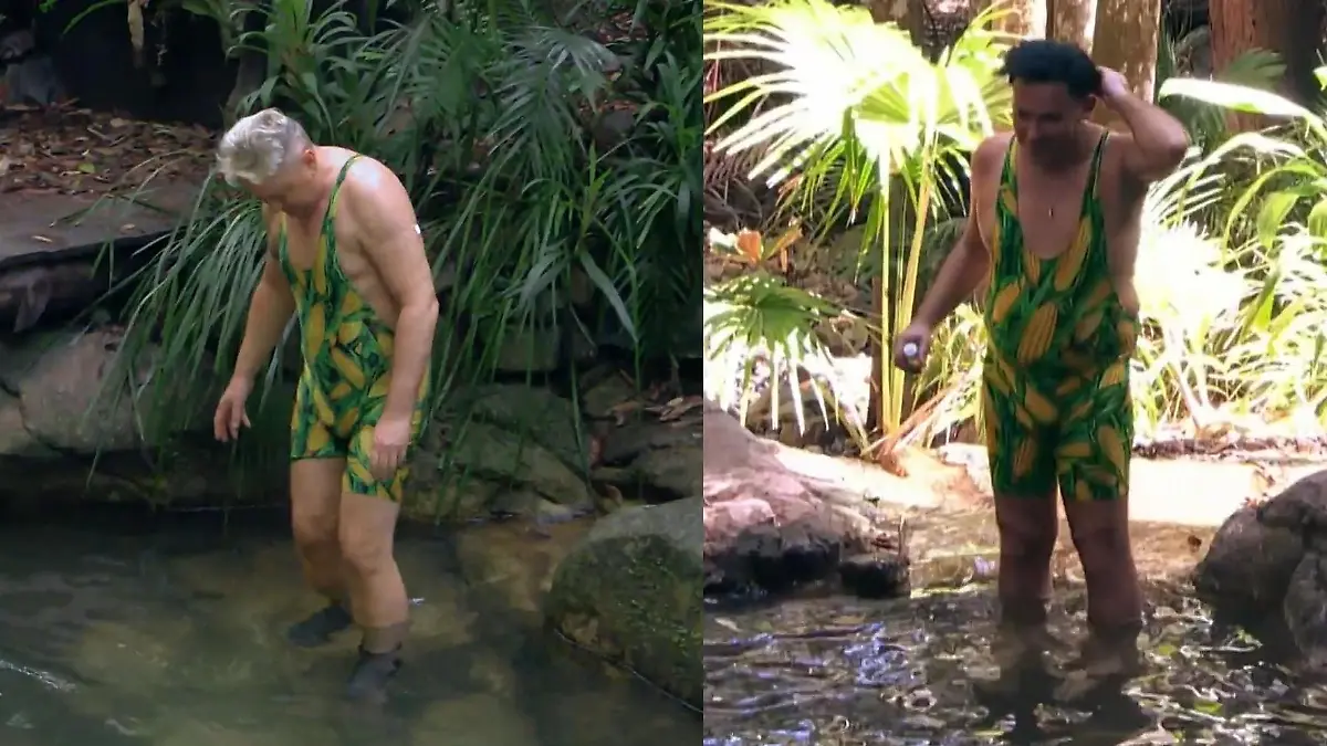 Revival im Dschungelcamp! Hubert Fellas Schwiegermutter lüftet das Maiskini-Geheimnis Wem steht der Kult-Badeanzug besser?