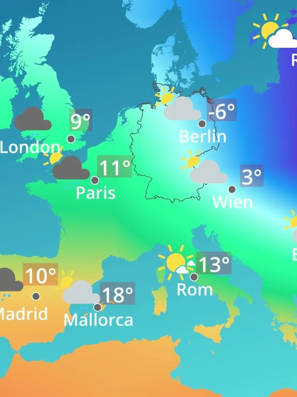 Bild zu: "Europa: Wie wird das Wetter?"