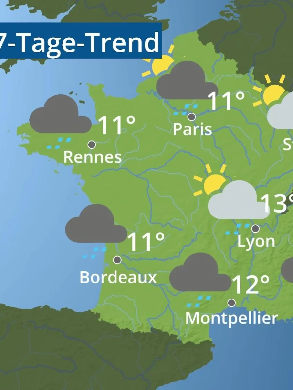 Bild zu: "Frankreich: Wie wird das Wetter?"