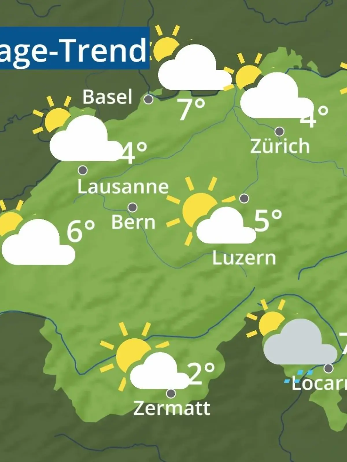 Bild zu: "Schweiz: Wie wird das Wetter?"