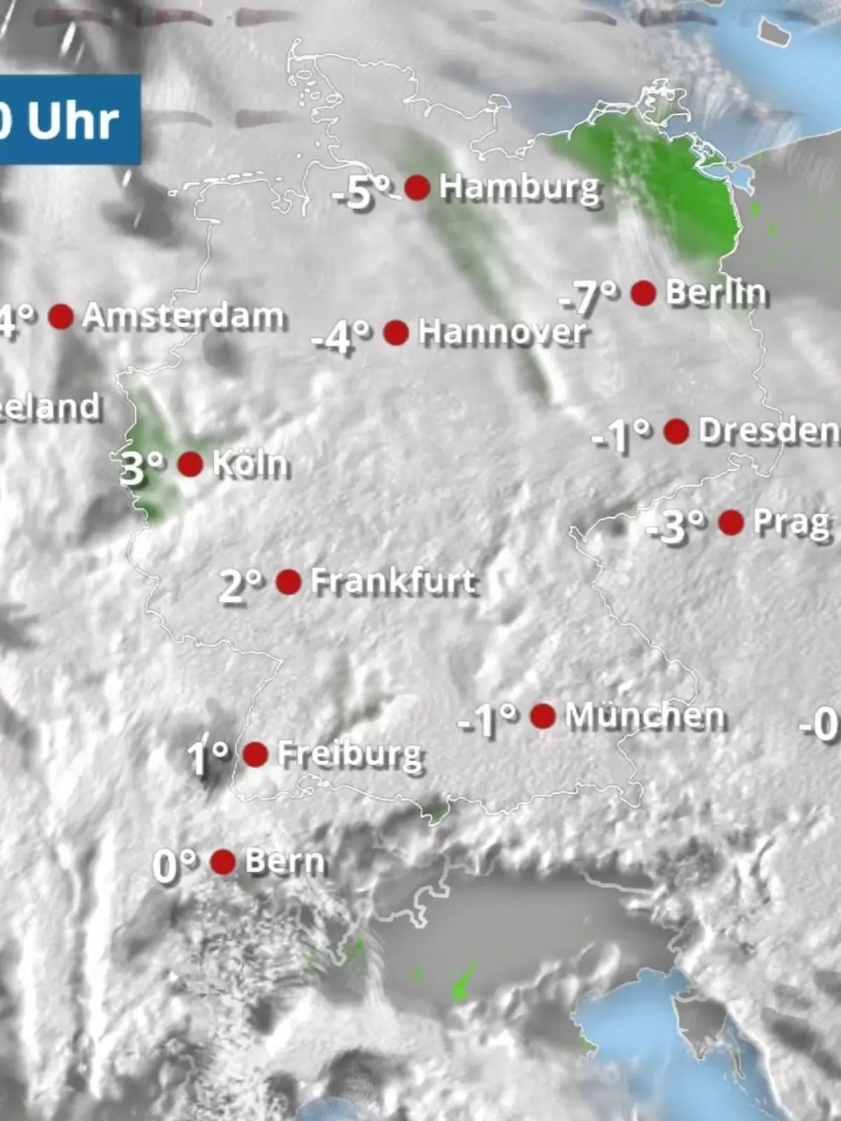 Bild zu: "Hier besteht Glätte durch Regen und Schnee"