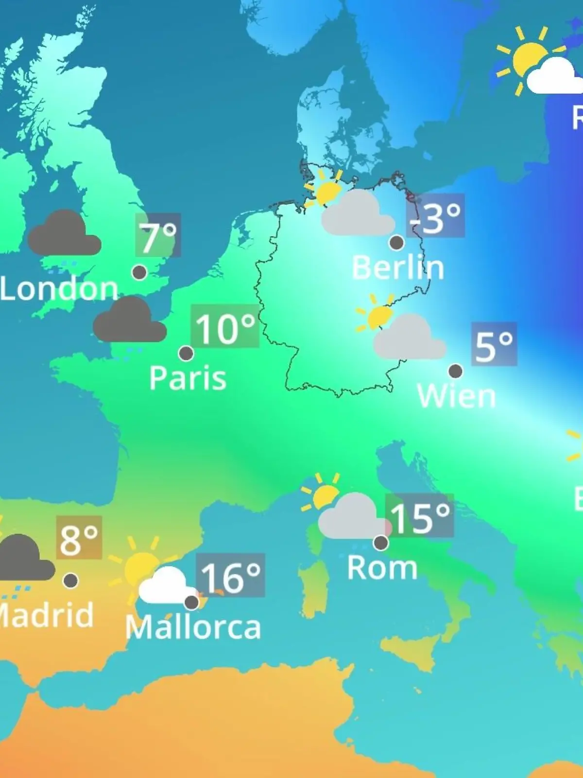 Bild zu: "Europa: Wie wird das Wetter?"