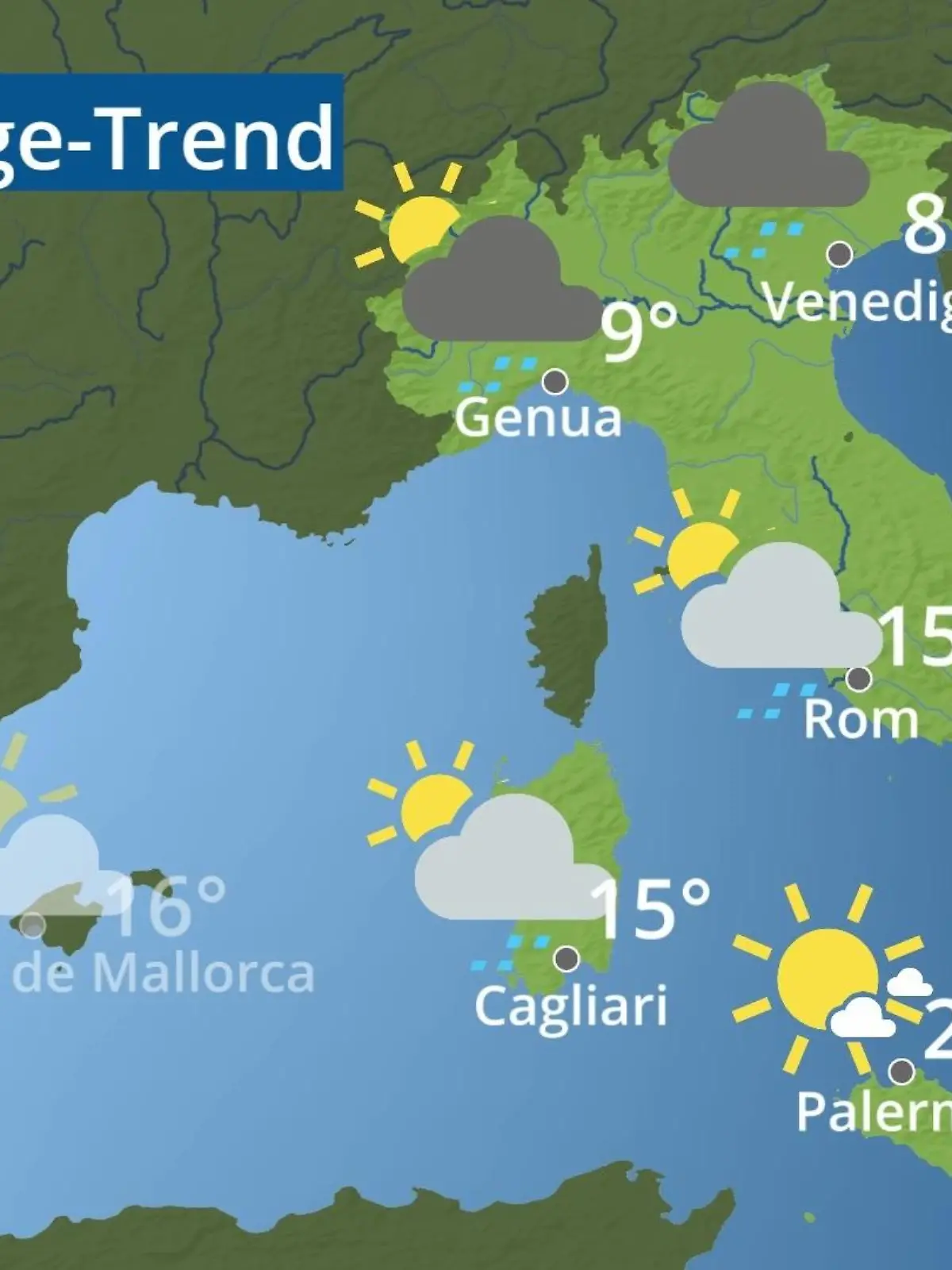 Bild zu: "Italien: Wie wird das Wetter?"
