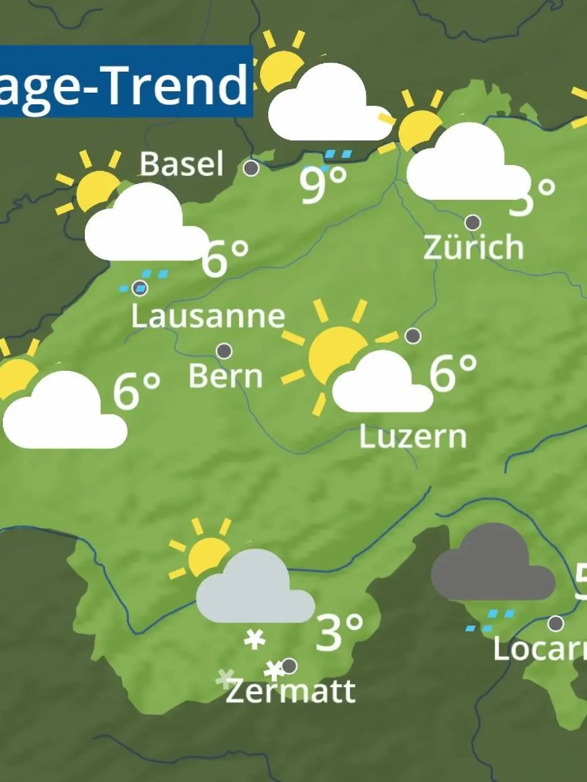 Bild zu: "Schweiz: Wie wird das Wetter?"