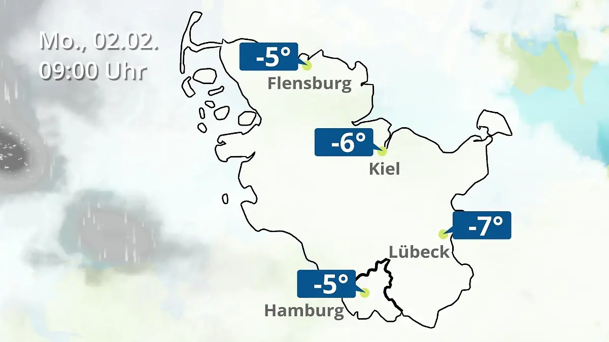 Hamburg, Schleswig-Holstein: Wie wird das Wetter? Regen- und Wolkenfilm für die Nordsee- und Ostseeküste