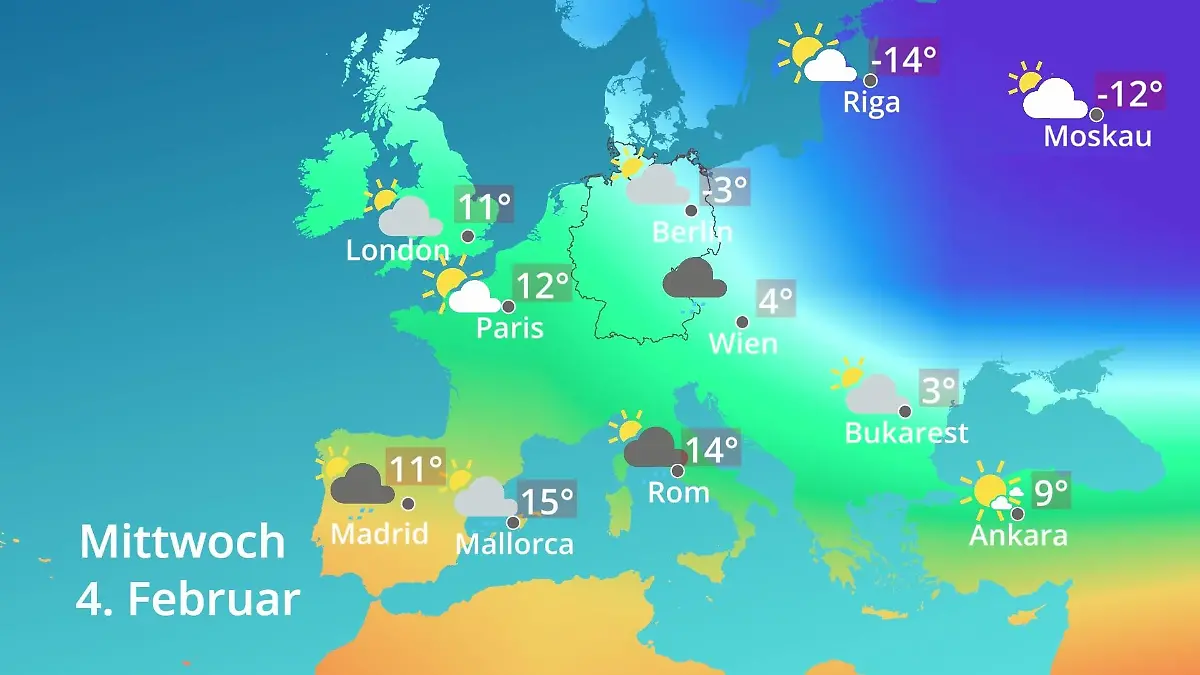 Europa: Wie wird das Wetter? Prognose: Temperaturen von Spanien bis zur Türkei