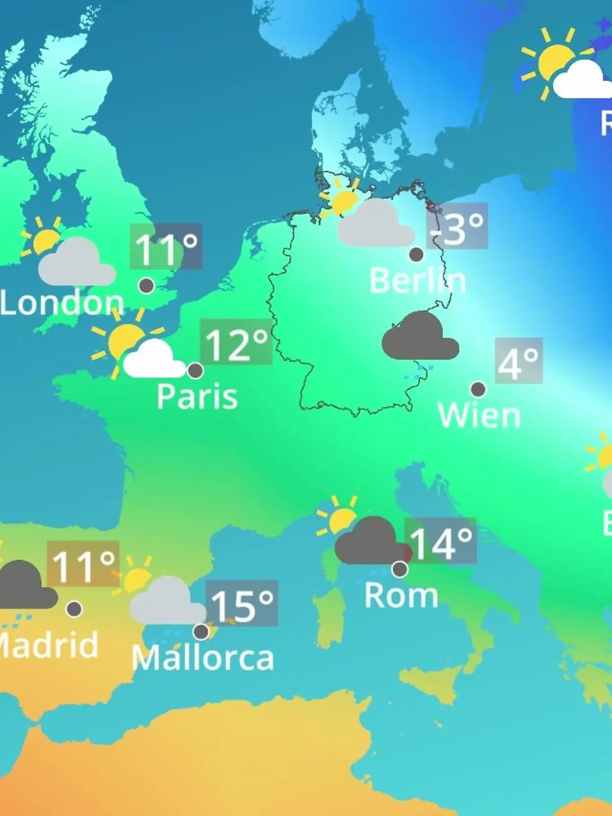 Bild zu: "Europa: Wie wird das Wetter?"