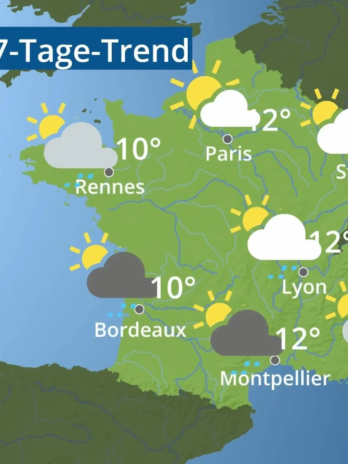 Bild zu: "Frankreich: Wie wird das Wetter?"