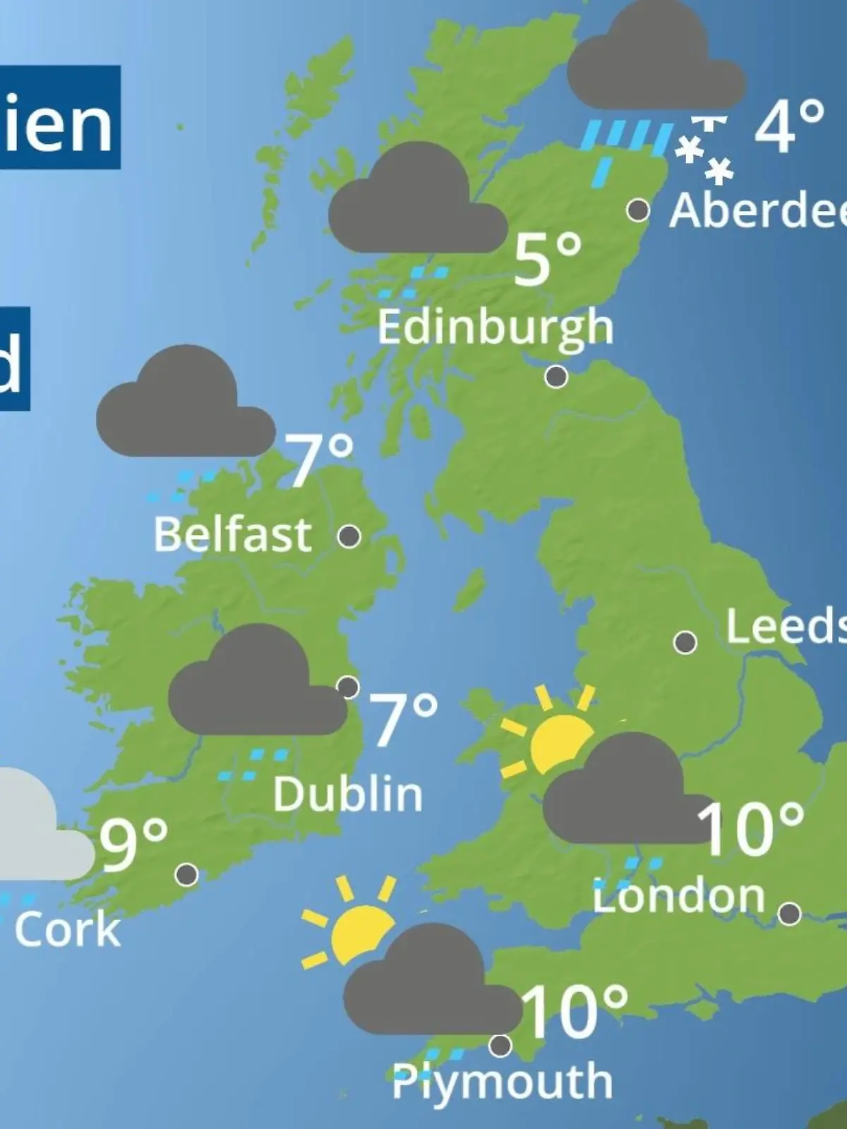 Bild zu: "England, Schottland, Wales: Wie wird das Wetter?"