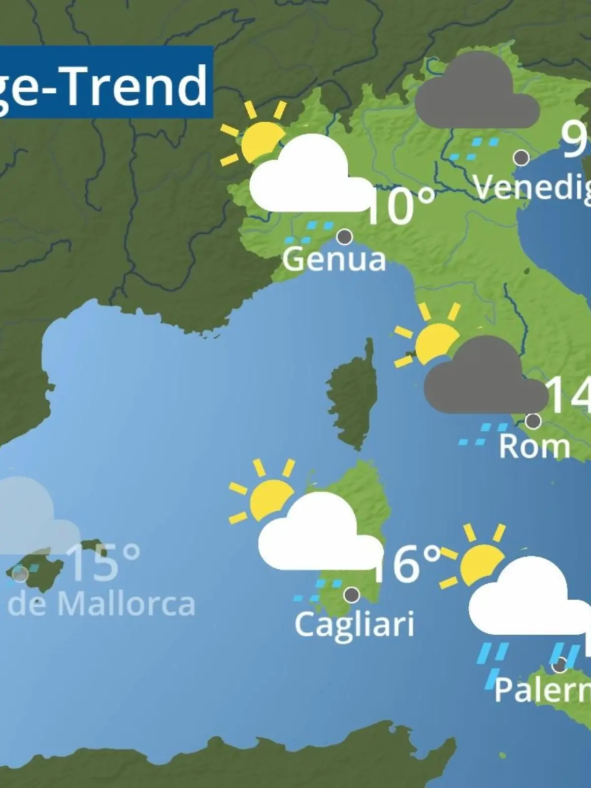Bild zu: "Italien: Wie wird das Wetter?"