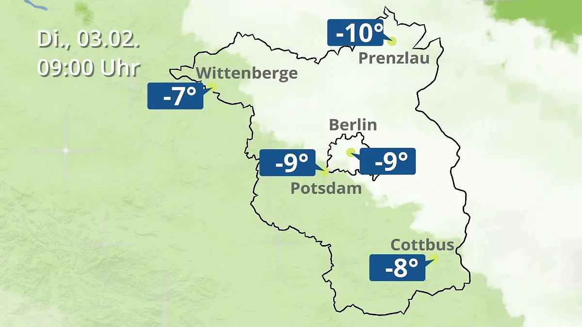 Berlin und Brandenburg: Wie wird das Wetter? Regen- und Wolkenfilm für Potsdam, Cottbus und Wittenberge
