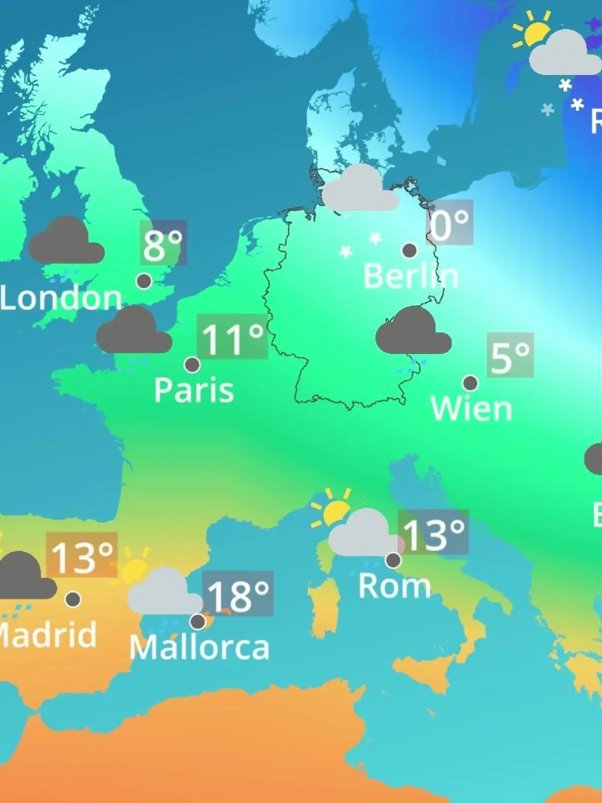Bild zu: "Europa: Wie wird das Wetter?"