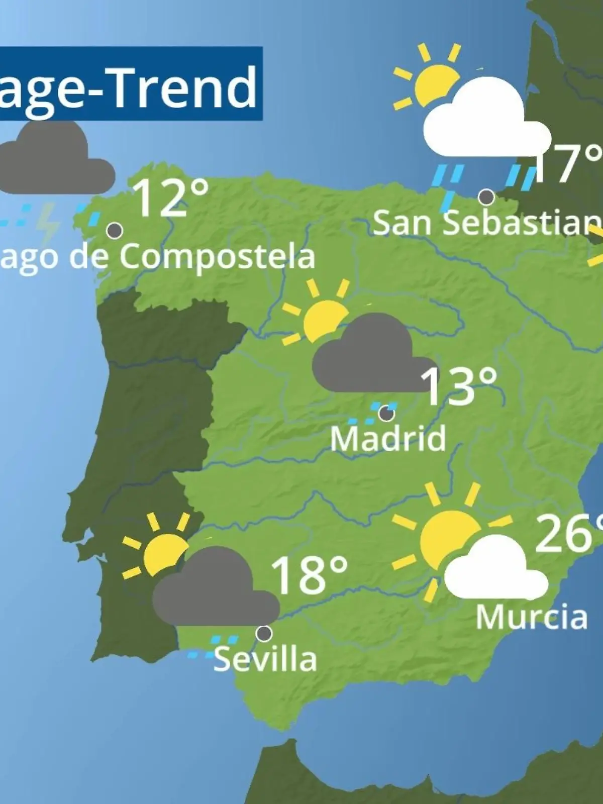 Bild zu: "Spanien: Wie wird das Wetter?"