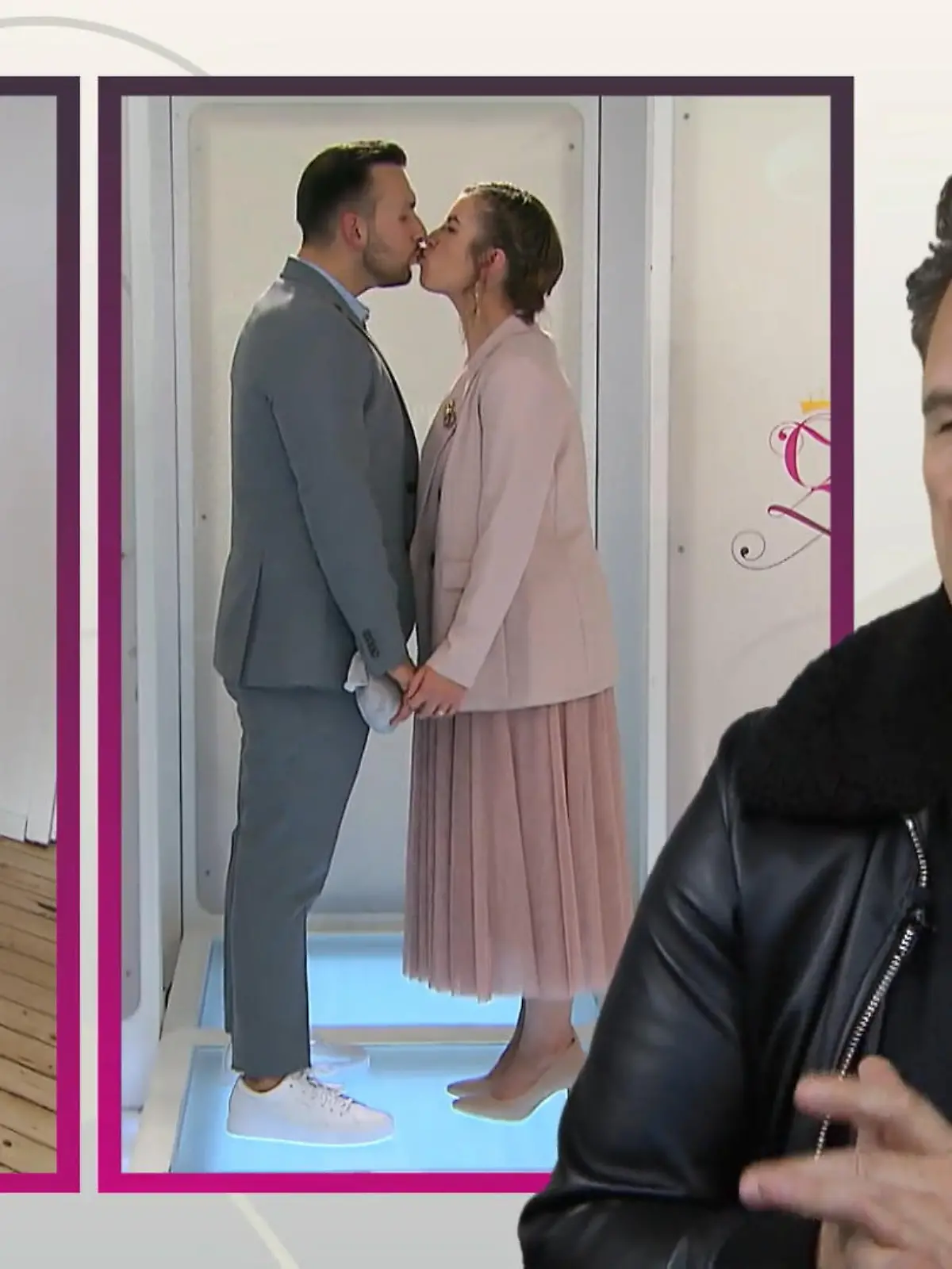 Bild zu: "Romantischer Kuss auf dem Laufsteg"