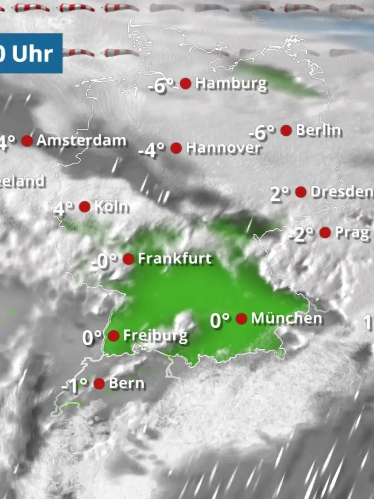 Bild zu: "Schneeflocken in der Mitte Deutschlands"