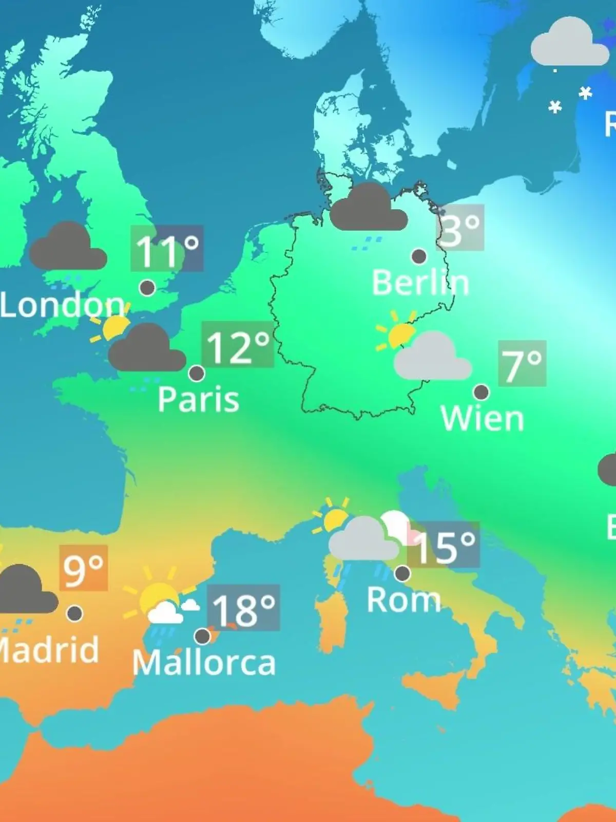 Bild zu: "Europa: Wie wird das Wetter?"