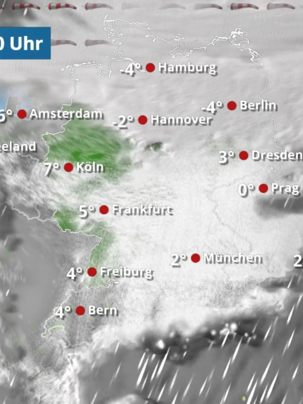 Bild zu: "Sonne nur in der Mitte Deutschlands"