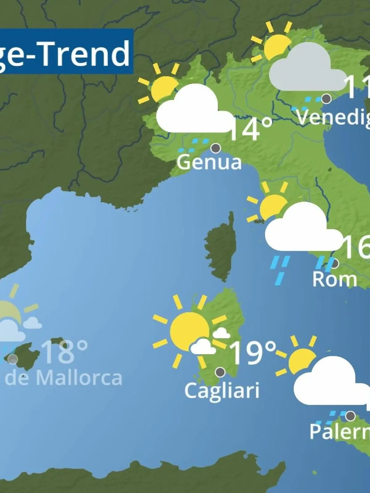 Bild zu: "Italien: Wie wird das Wetter?"