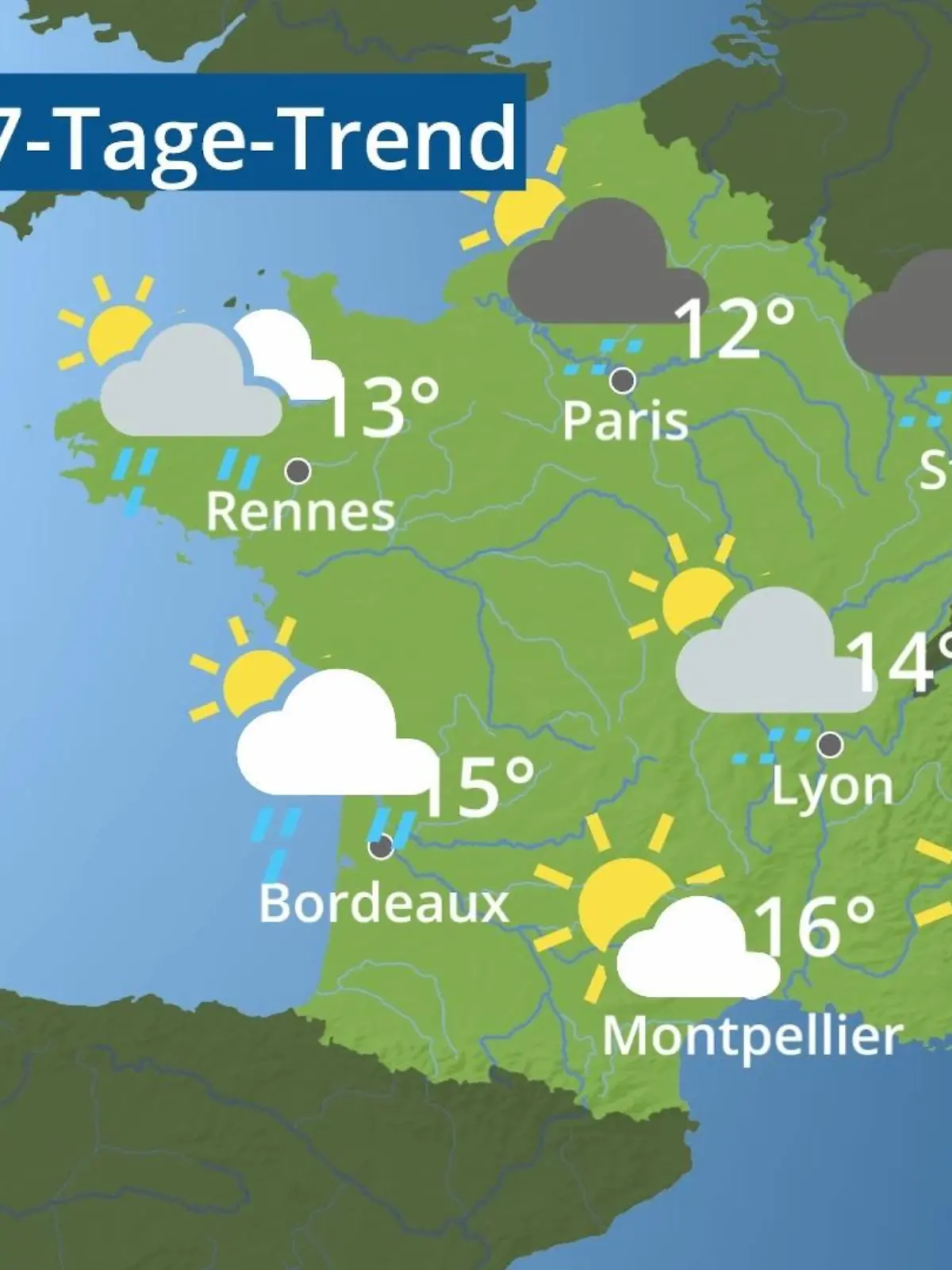 Bild zu: "Frankreich: Wie wird das Wetter?"