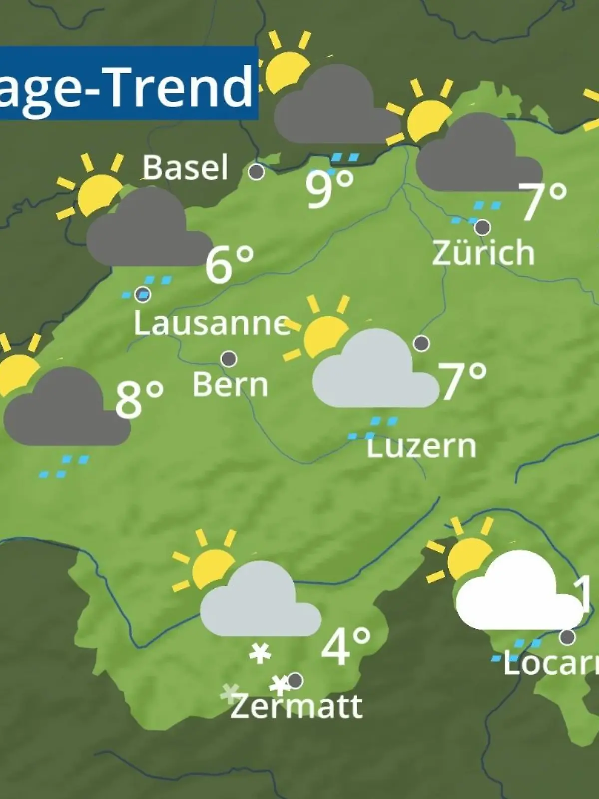 Bild zu: "Schweiz: Wie wird das Wetter?"