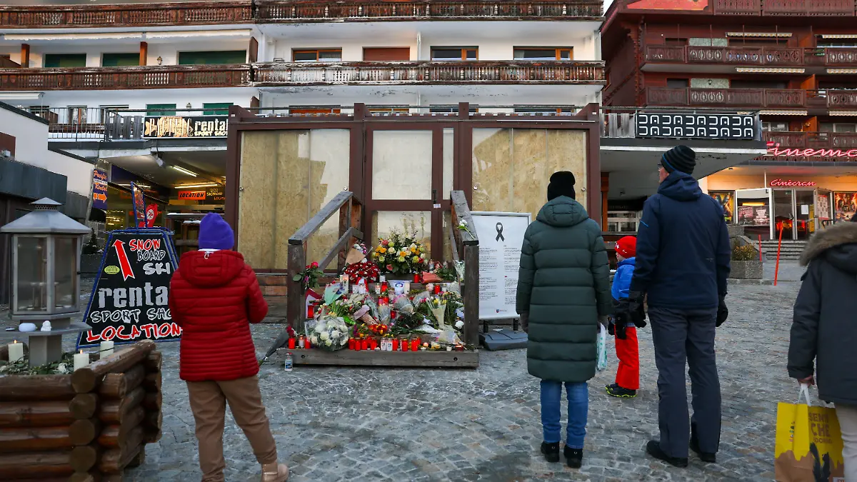 Aftermath of New Year's Eve party fire and explosion at \Le Constellation\ bar in Crans-Montana