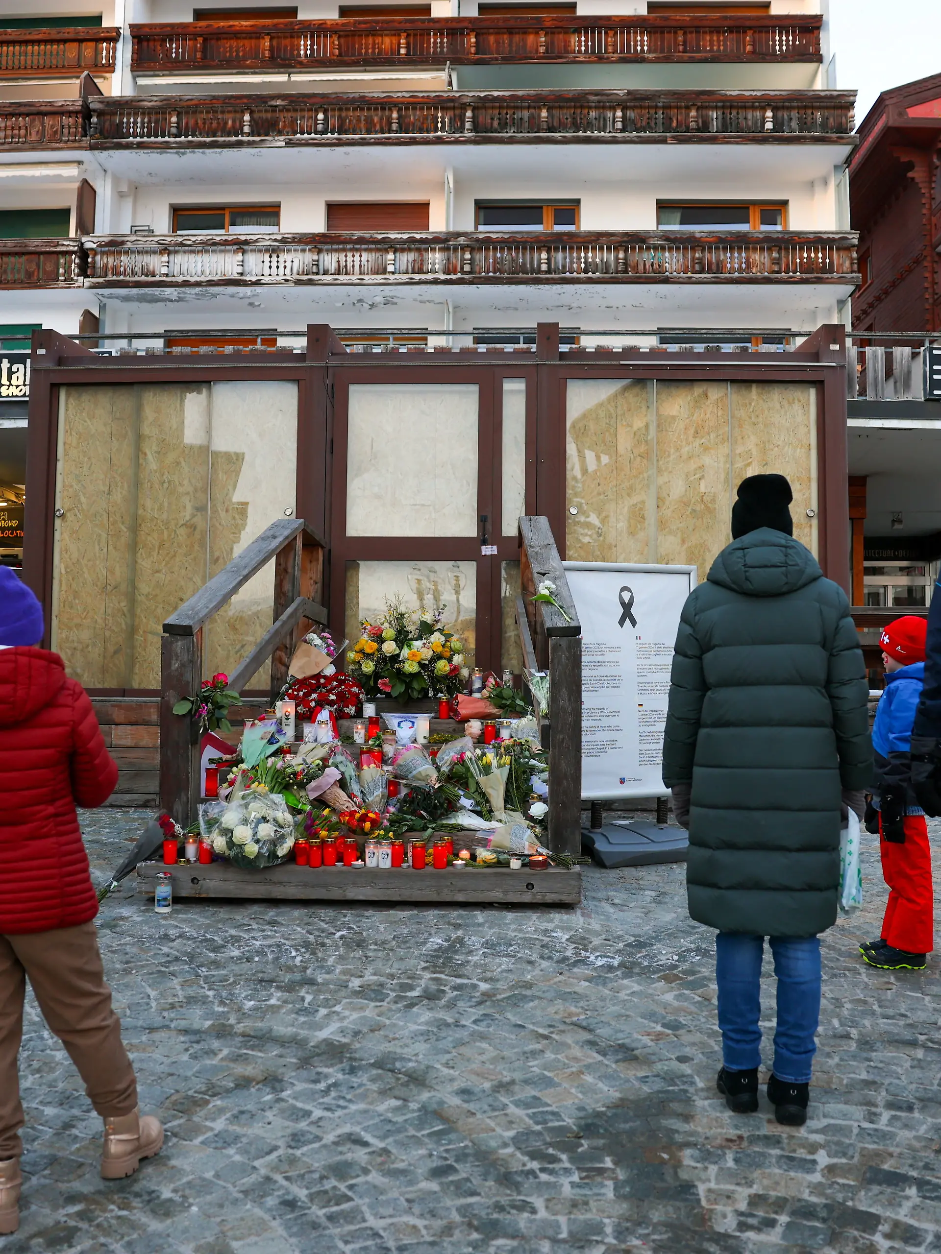 Aftermath of New Year's Eve party fire and explosion at \Le Constellation\ bar in Crans-Montana