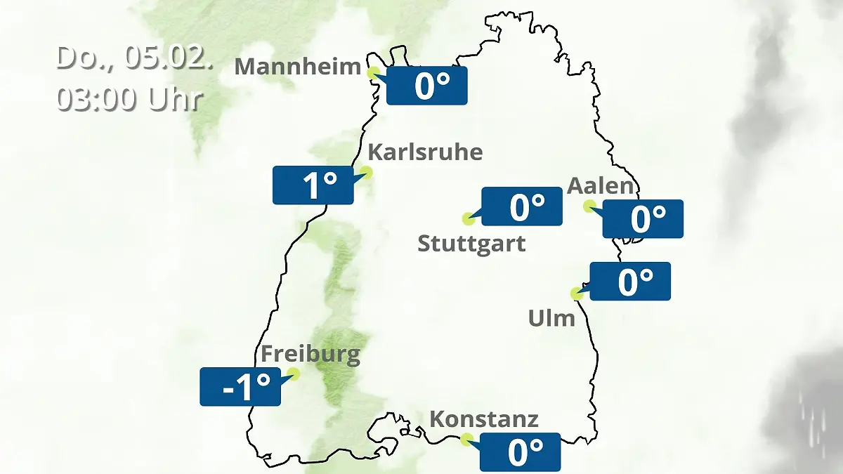 Baden-Württemberg: Wie wird das Wetter? Regen- und Wolkenfilm für Stuttgart, Mannheim und Karlsruhe