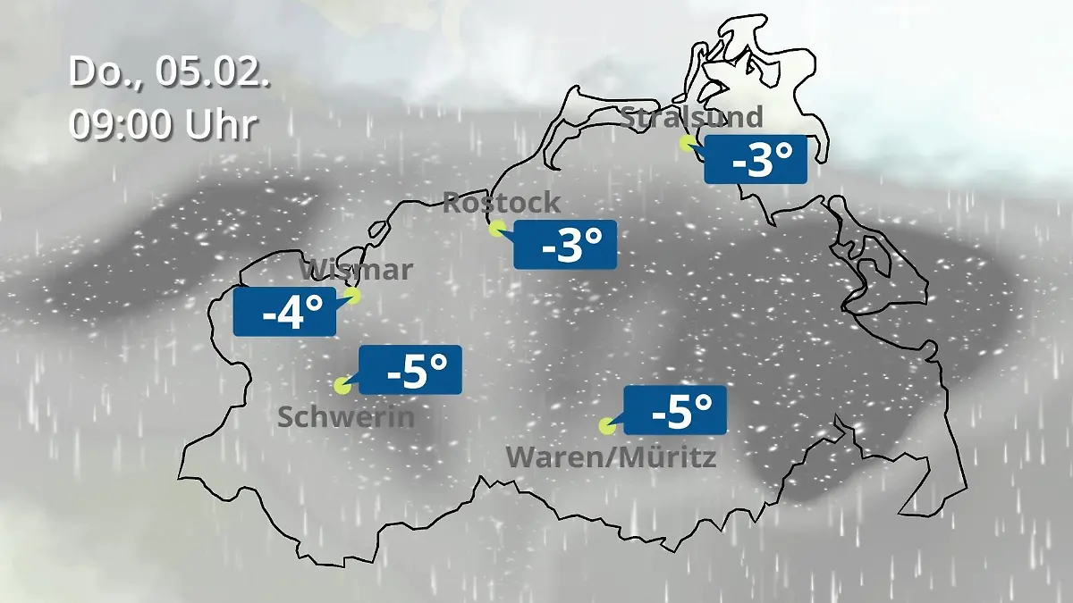 Mecklenburg-Vorpommern: Wie wird das Wetter? Regen- und Wolkenfilm für Rostock, Rügen und die Ostseeküste