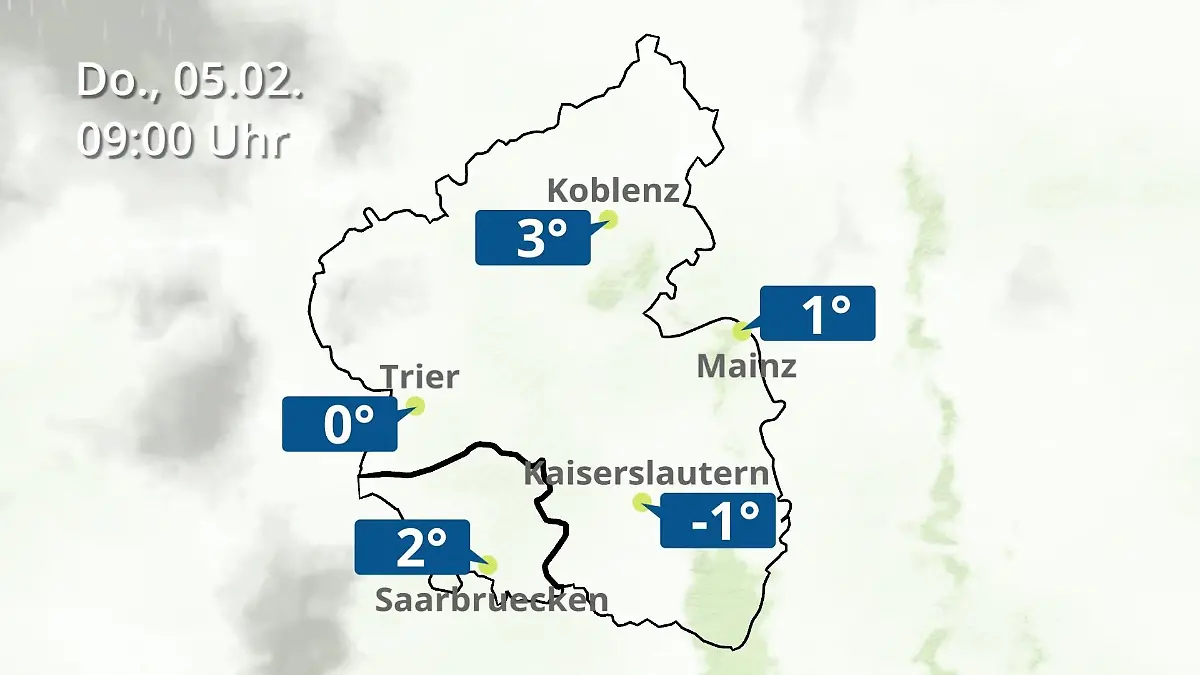 Rheinland-Pfalz, Saarland: Wie wird das Wetter? Regen- und Wolkenfilm für Mainz, Koblenz und Trier