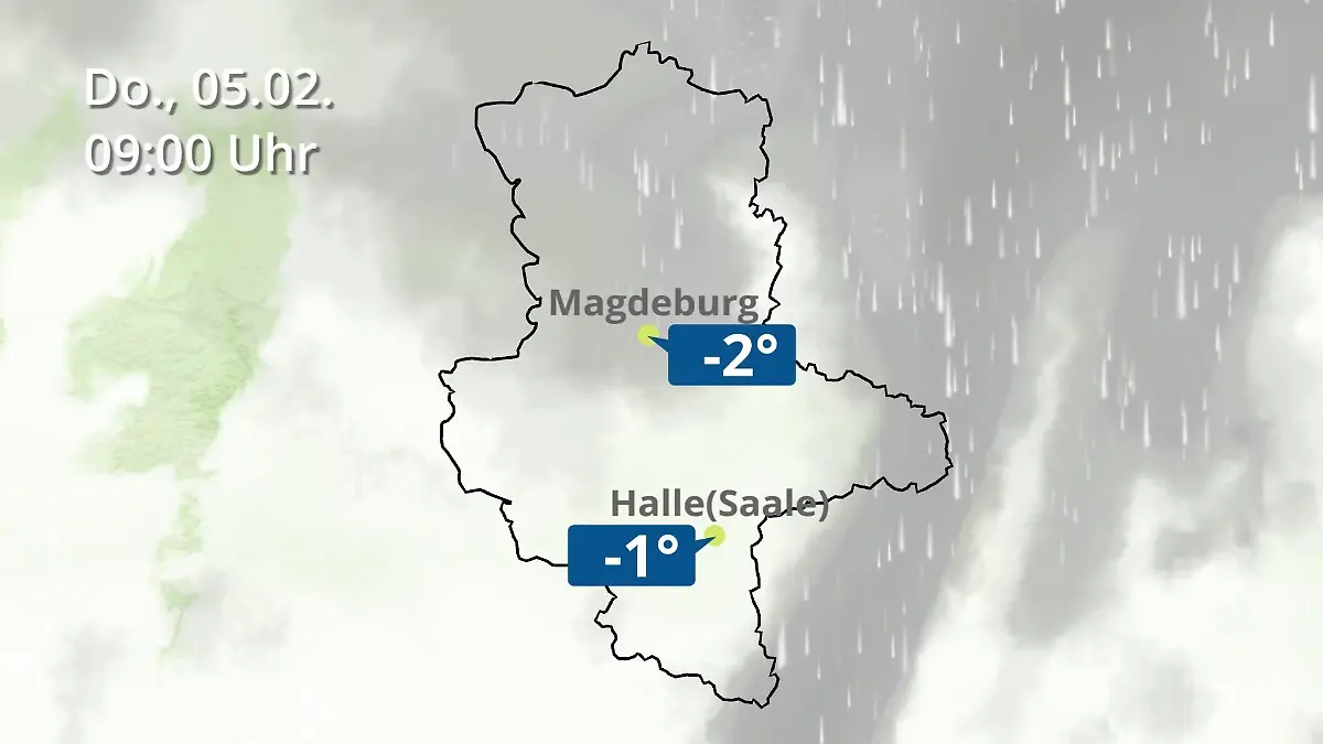 Sachsen-Anhalt: Wie wird das Wetter? Regen und Wolkenfilm für Halle und Magdeburg