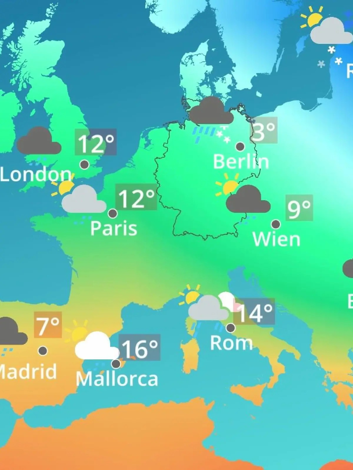 Bild zu: "Europa: Wie wird das Wetter?"