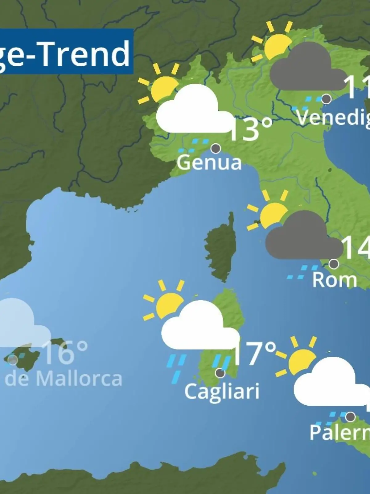 Bild zu: "Italien: Wie wird das Wetter?"