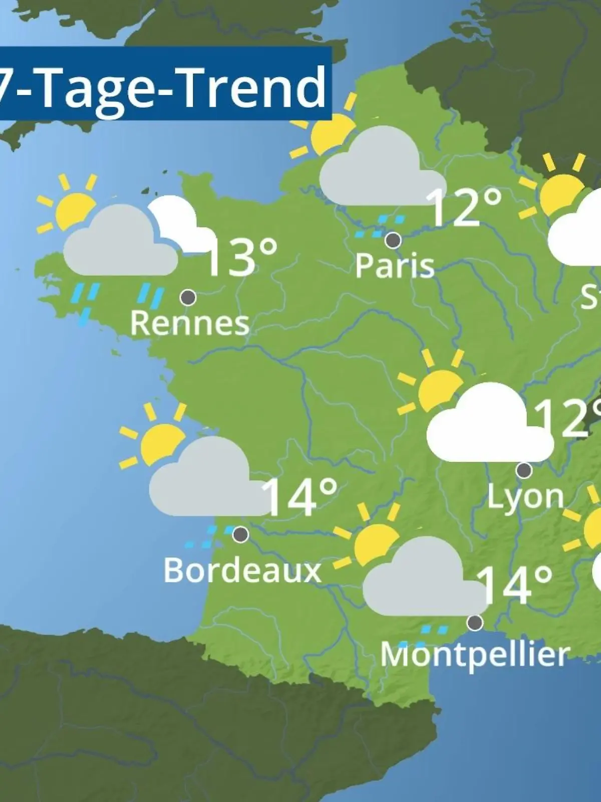 Bild zu: "Frankreich: Wie wird das Wetter?"