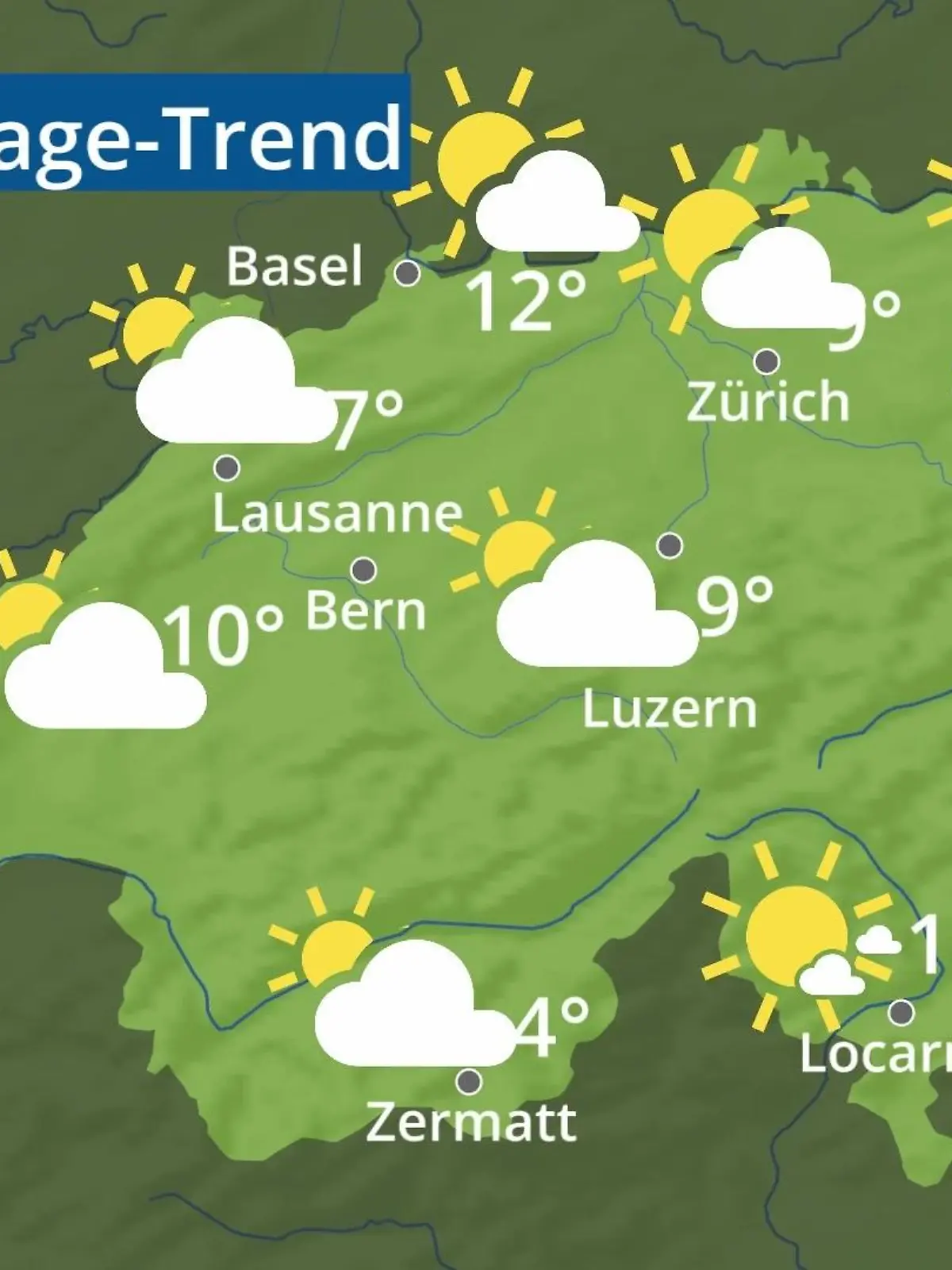 Bild zu: "Schweiz: Wie wird das Wetter?"
