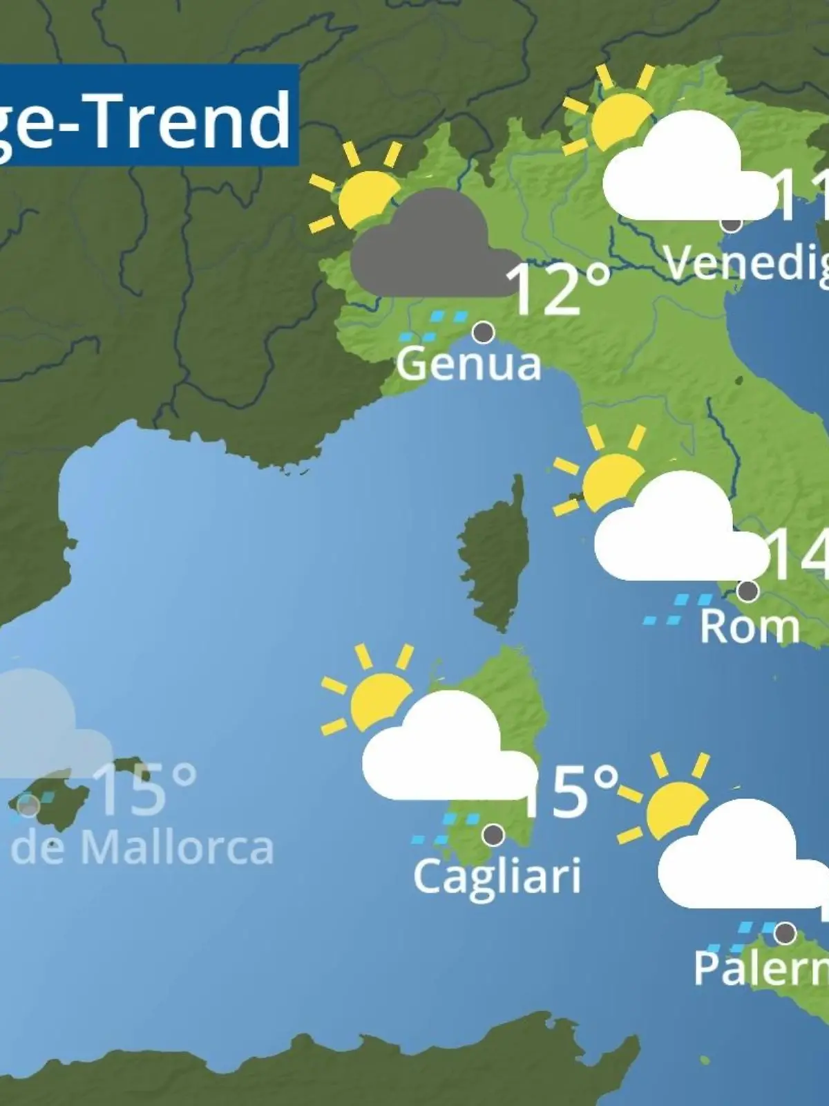 Bild zu: "Italien: Wie wird das Wetter?"