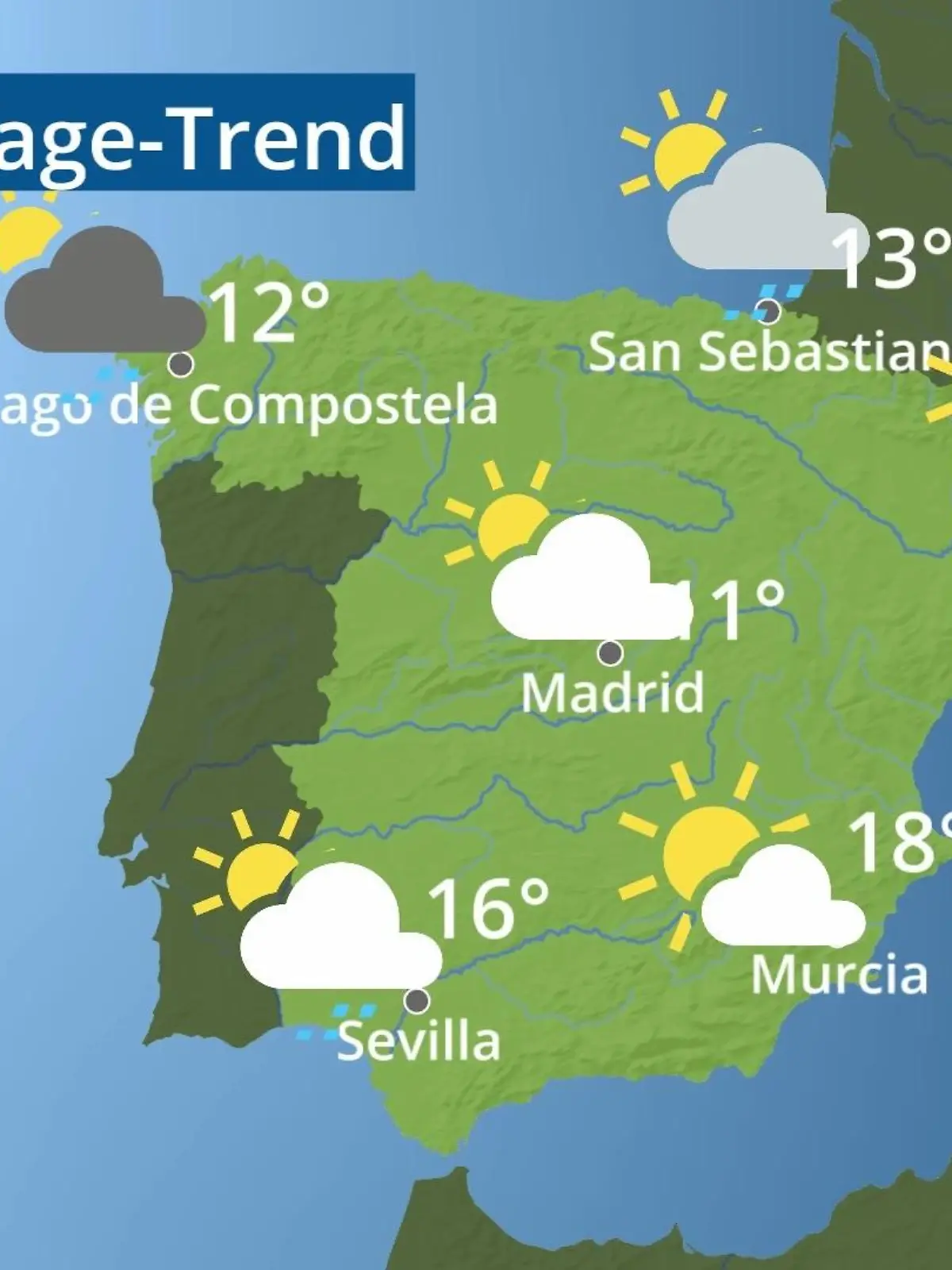 Bild zu: "Spanien: Wie wird das Wetter?"