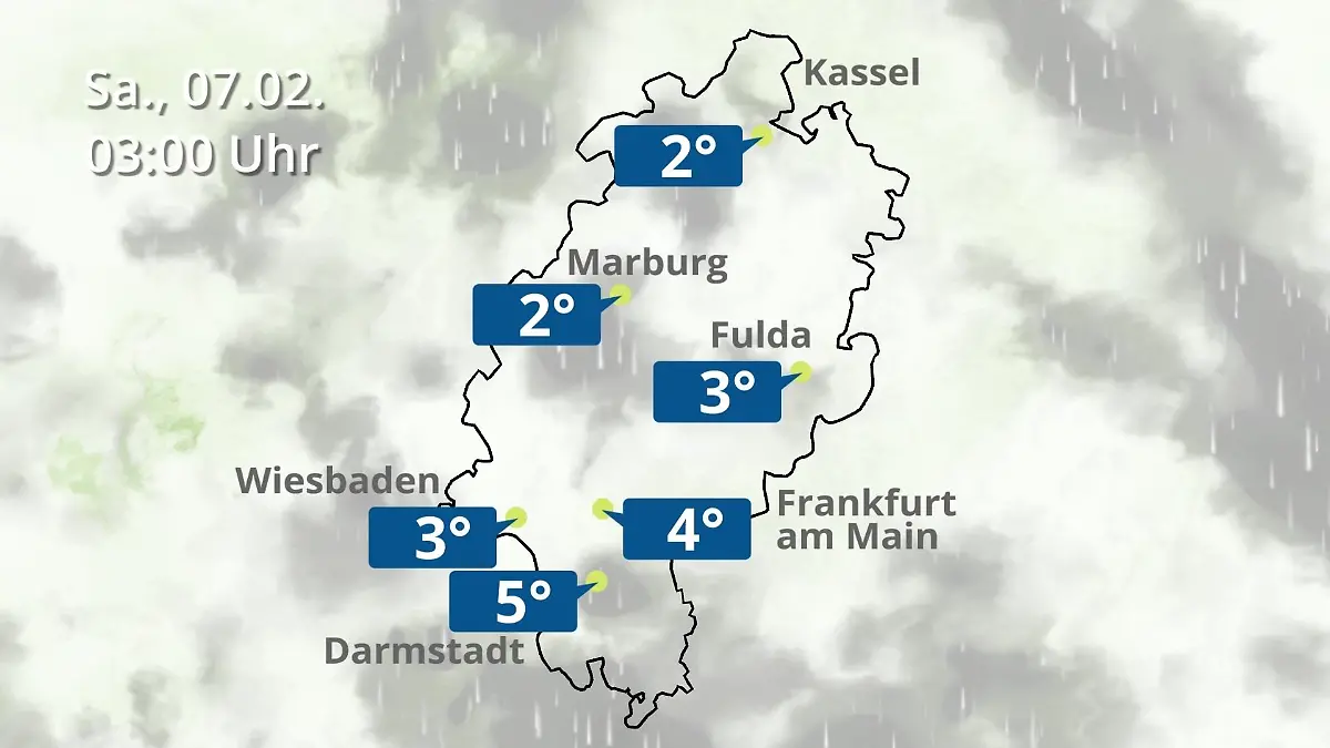 Hessen: Wie wird das Wetter? Regen- und Wolkenfilm für Frankfurt am Main und Wiesbaden