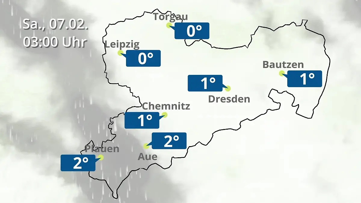 Sachsen: Wie wird das Wetter? Regen- und Wolkenfilm für Chemnitz, Dresden und Leipzig