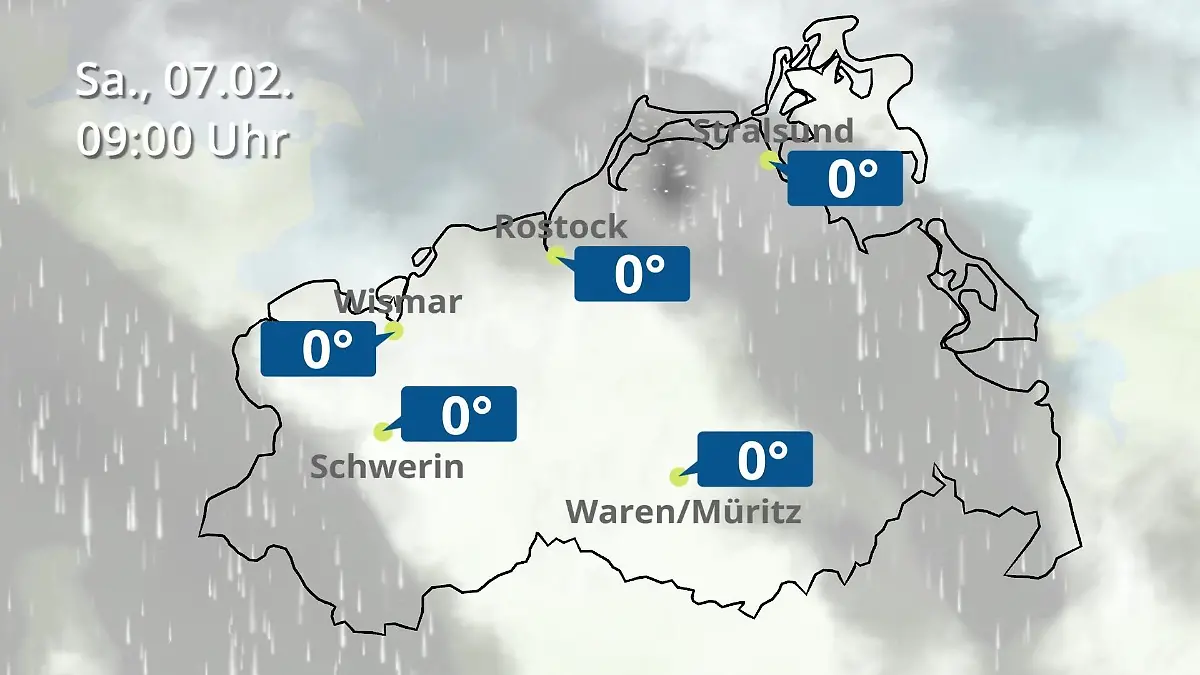 Mecklenburg-Vorpommern: Wie wird das Wetter? Regen- und Wolkenfilm für Rostock, Rügen und die Ostseeküste