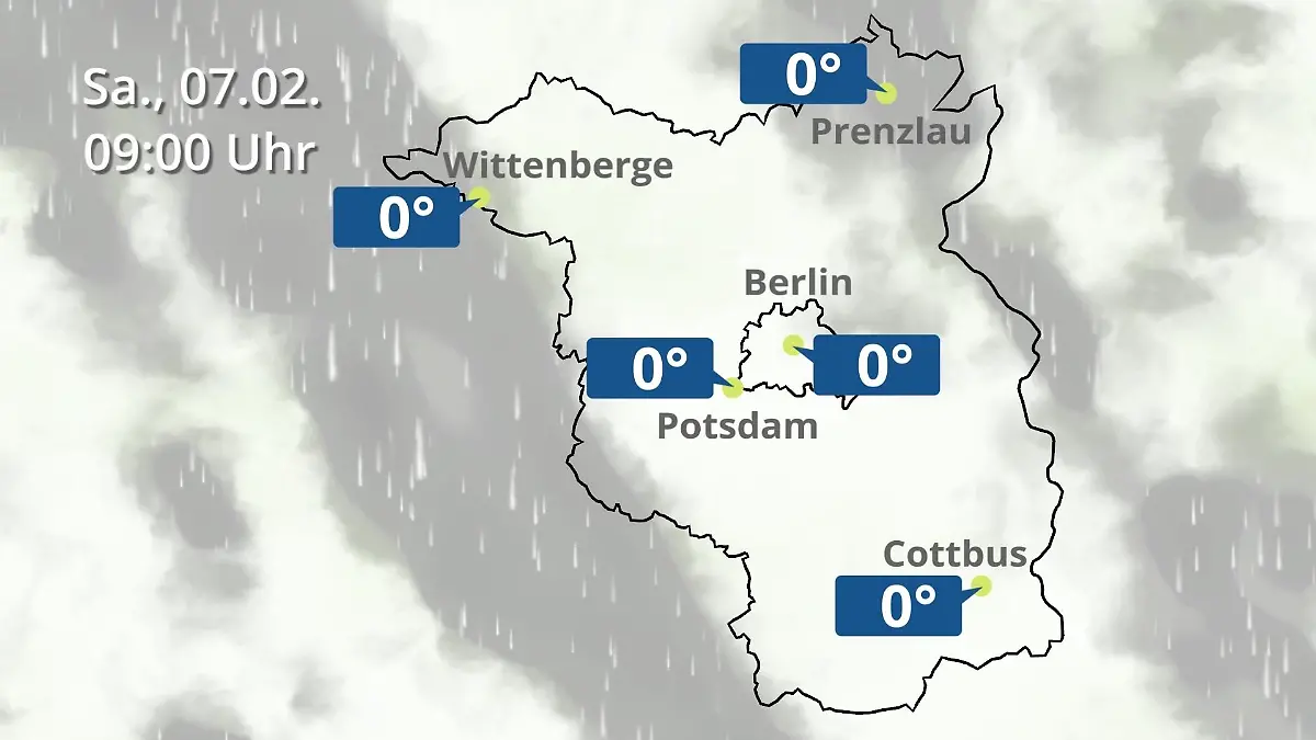 Berlin und Brandenburg: Wie wird das Wetter? Regen- und Wolkenfilm für Potsdam, Cottbus und Wittenberge