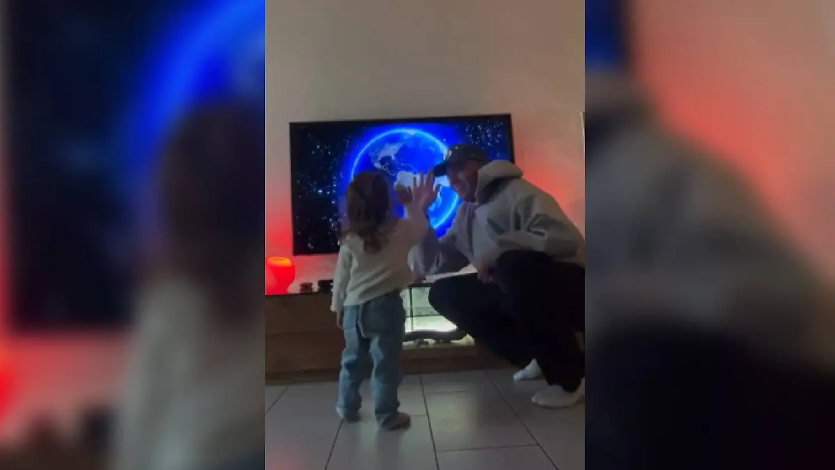 Giuliano Hediger mit Tochter Ileyna. 