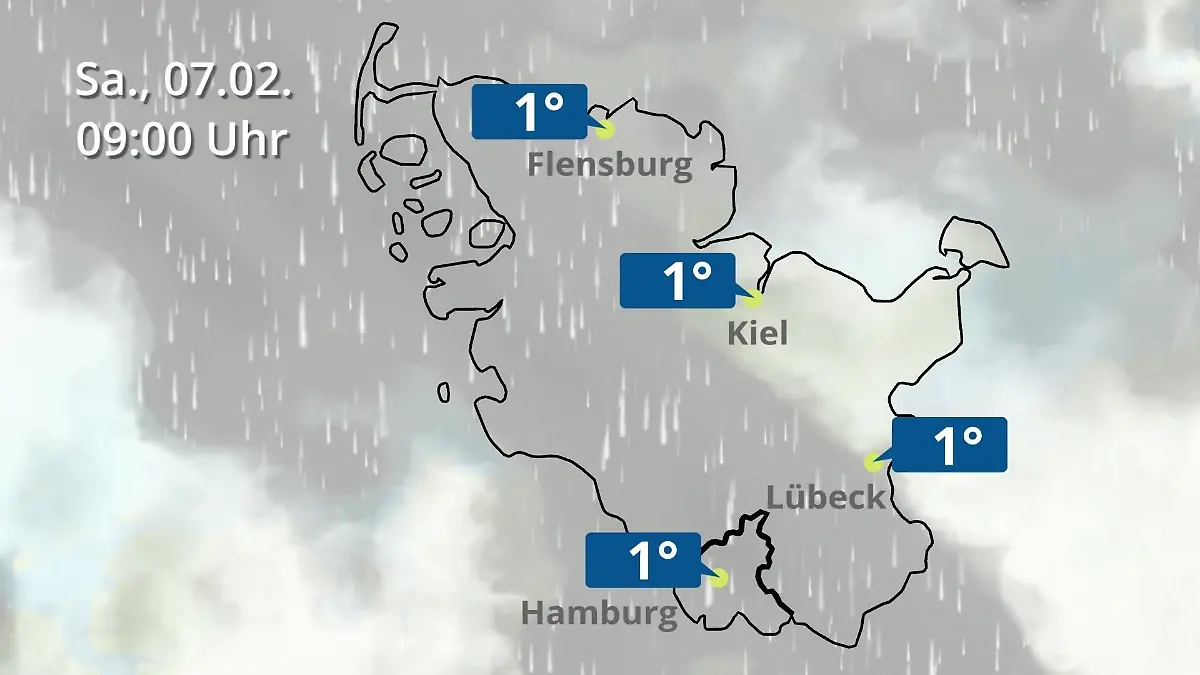 Hamburg, Schleswig-Holstein: Wie wird das Wetter? Regen- und Wolkenfilm für die Nordsee- und Ostseeküste