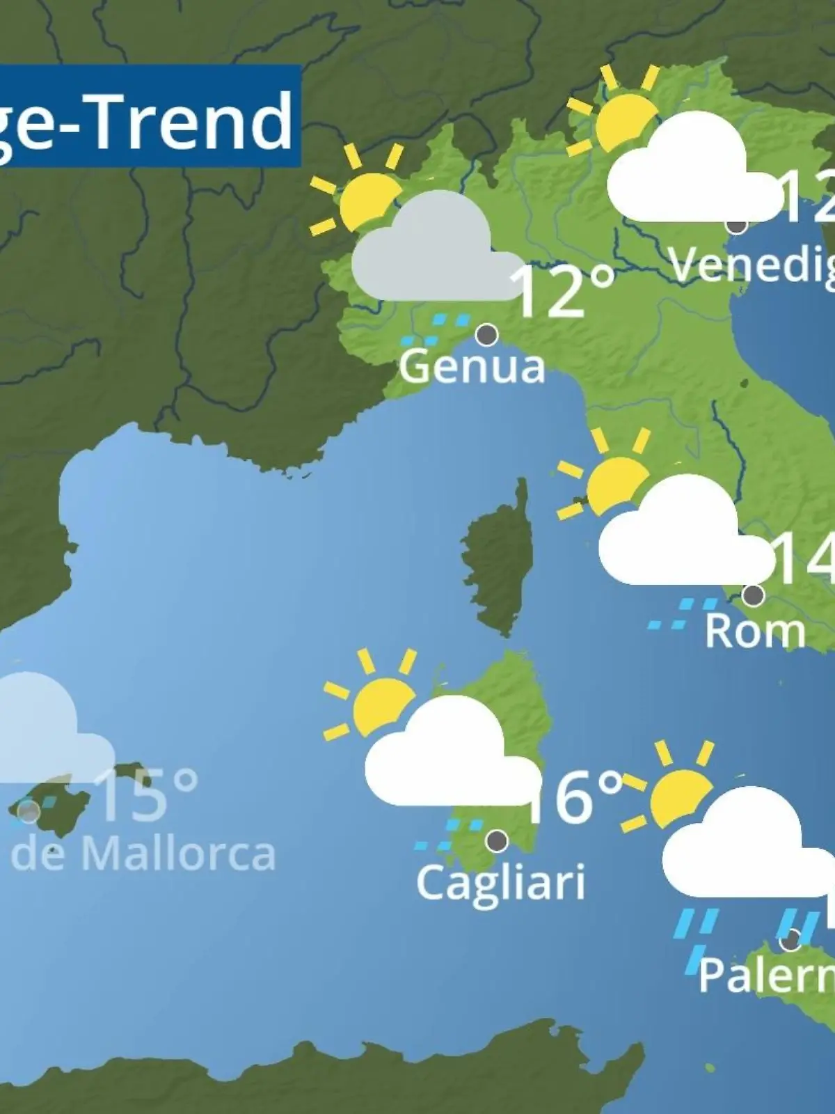 Bild zu: "Italien: Wie wird das Wetter?"