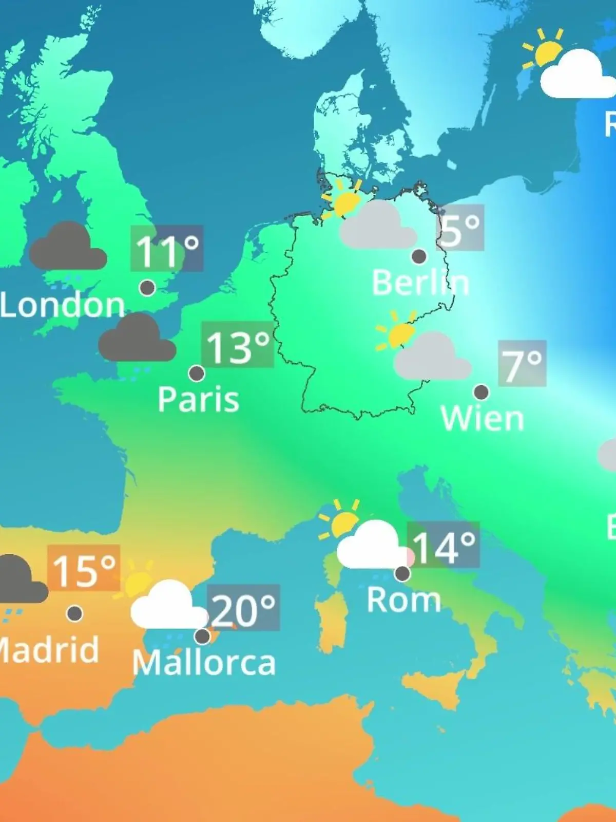 Bild zu: "Europa: Wie wird das Wetter?"