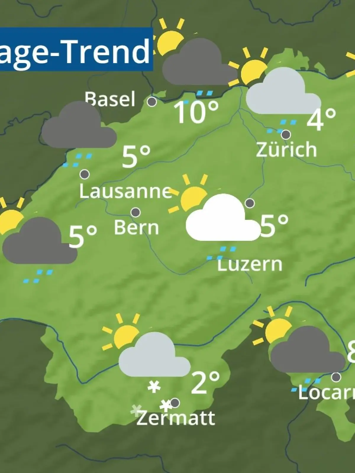 Bild zu: "Schweiz: Wie wird das Wetter?"